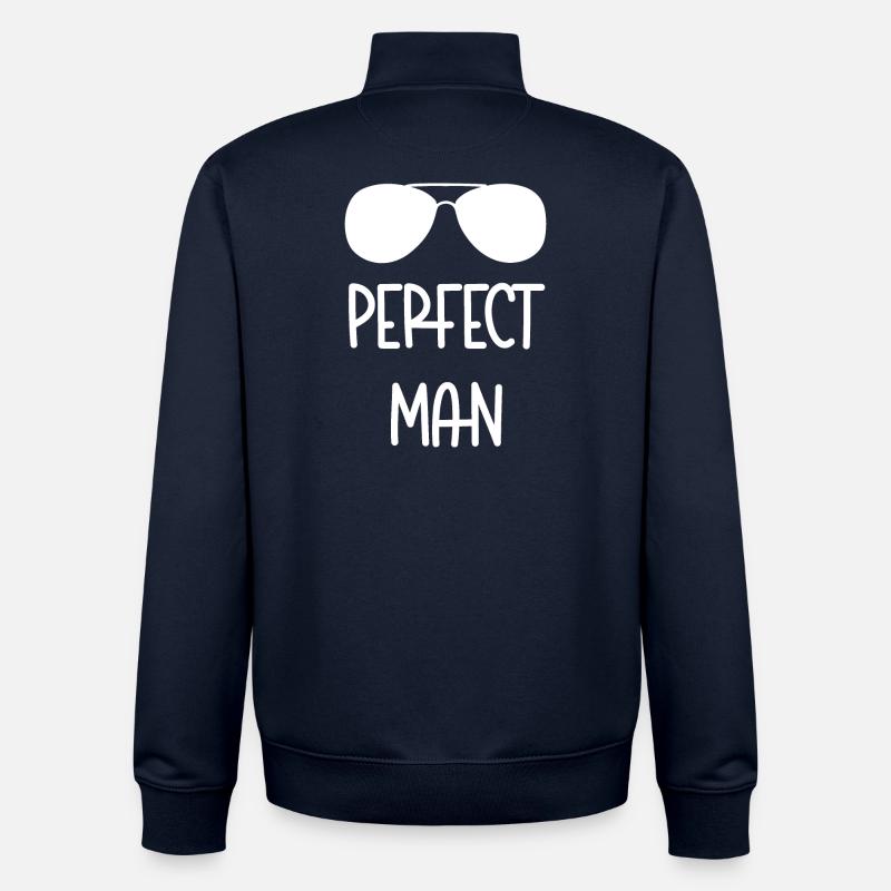 Homme Parfait Lunettes Design - Sweat zippé unisexe en coton bio Stanley/Stella - marine