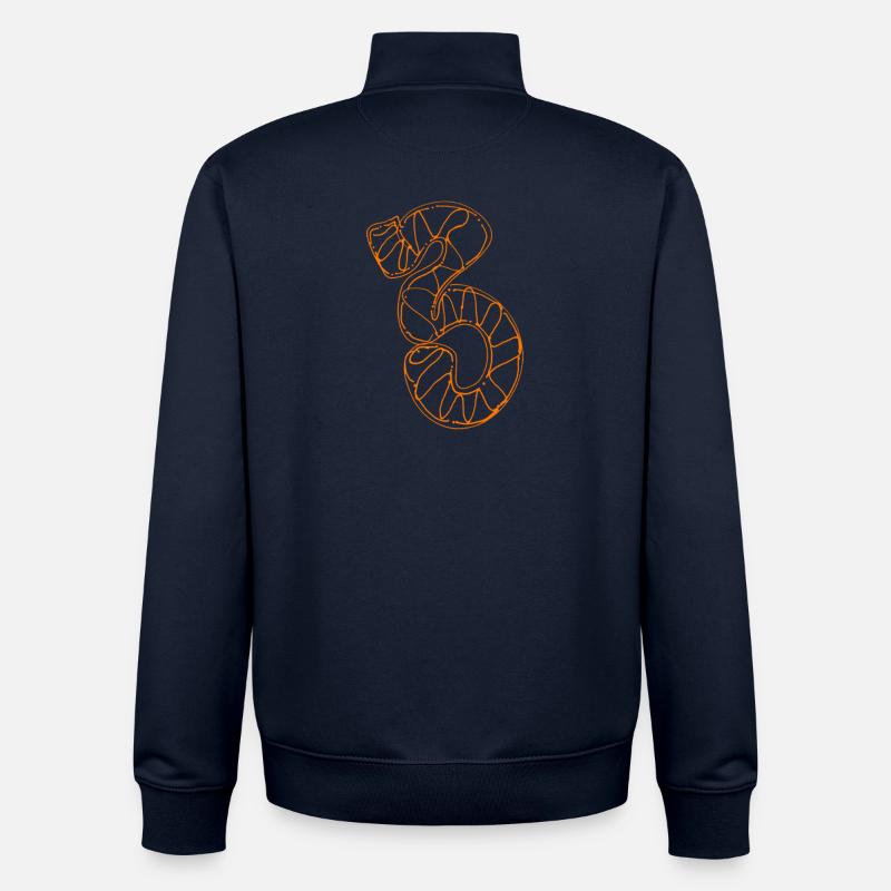 Orange 3 Graffiti Style - Unisex Organic Zip Sweatshirt by Stanley/Stella - navy