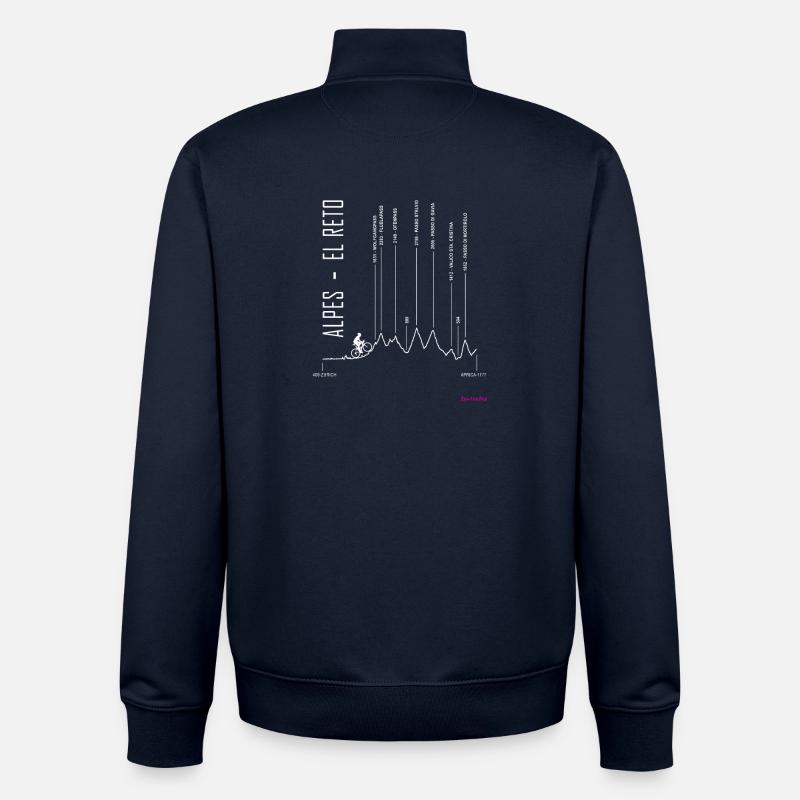 ZURICH APRICA for black - Unisex Organic Zip Sweatshirt by Stanley/Stella - navy