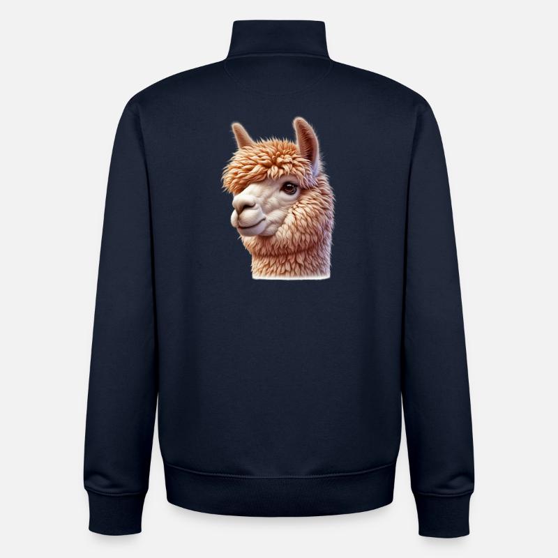 Alpaca - Unisex Organic Zip Sweatshirt by Stanley/Stella - navy