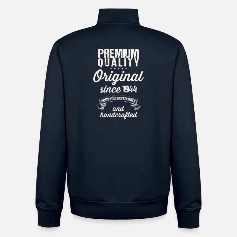Année 1944 - Sweat zippé unisexe en coton bio Stanley/Stella - marine