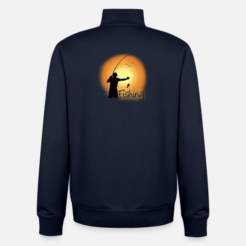 Abendfischen am See - Unisex Organic Zip Sweatshirt von Stanley/Stella - Navy
