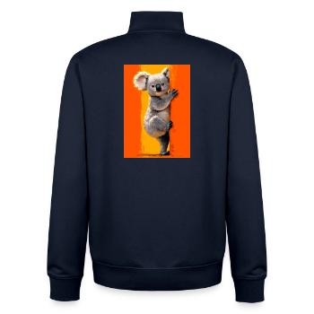 Koala - Sweat zippé unisexe en coton bio Stanley/Stella - marine - Dos - AI Model Male 185 light (185cm)