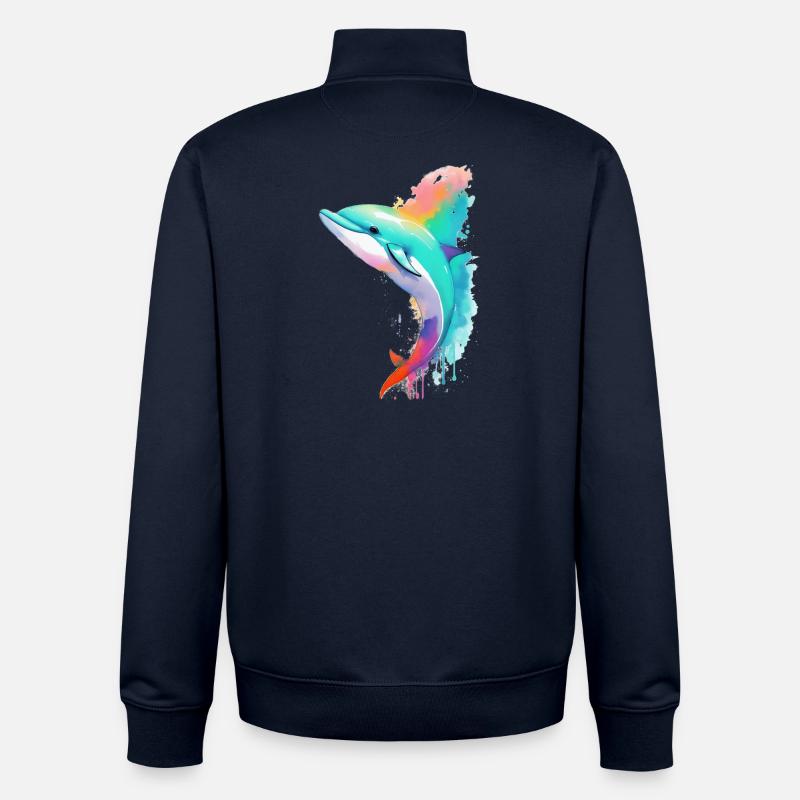 Delfin - Unisex Organic Zip Sweatshirt von Stanley/Stella - Navy