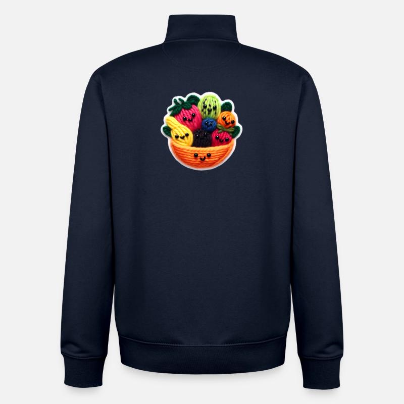 Fruit salad faces - Unisex Organic Zip Sweatshirt von Stanley/Stella - Navy