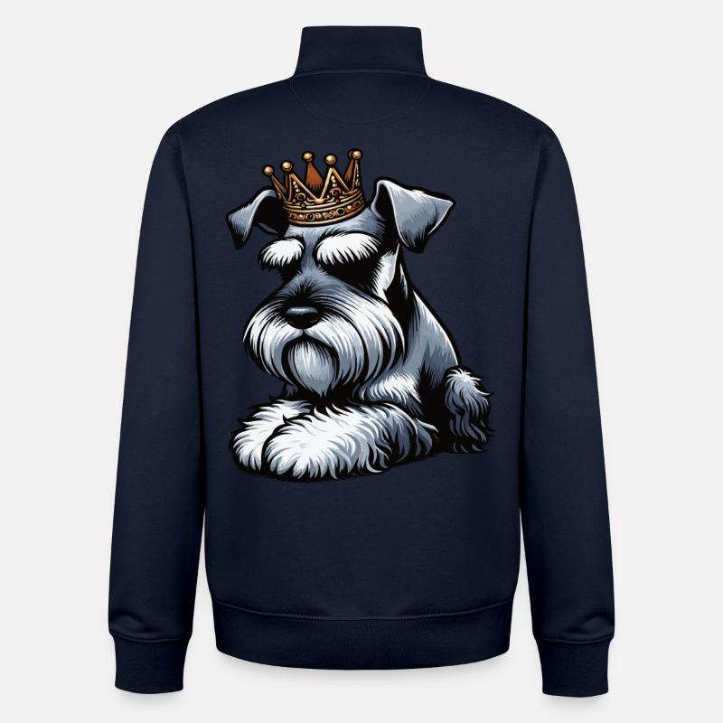 Schnauzer géant Schnauzer Propriétaire de Schnauzer - Sweat zippé unisexe en coton bio Stanley/Stella - marine