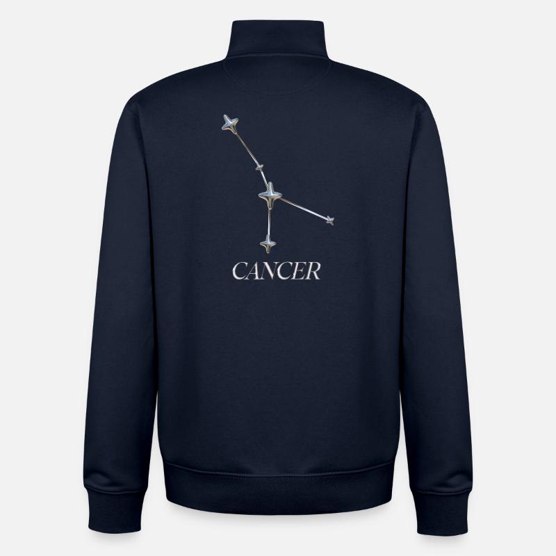 Cancer Sternbild – Silber Minimal-Konstellation - Unisex Organic Zip Sweatshirt von Stanley/Stella - Navy