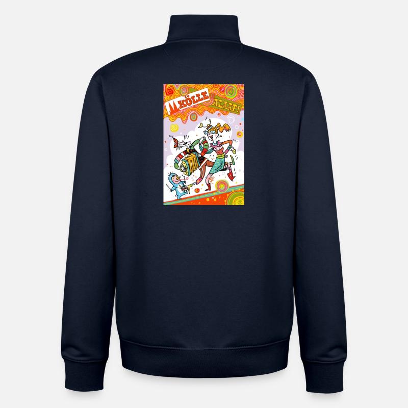 Kölner Karneval Farbenfest Alaaf - Unisex Organic Zip Sweatshirt von Stanley/Stella - Navy