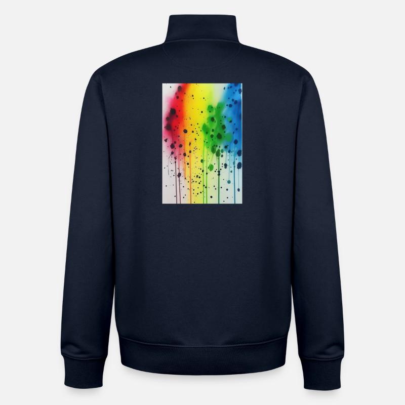Farbspritzer - Unisex Organic Zip Sweatshirt von Stanley/Stella - Navy