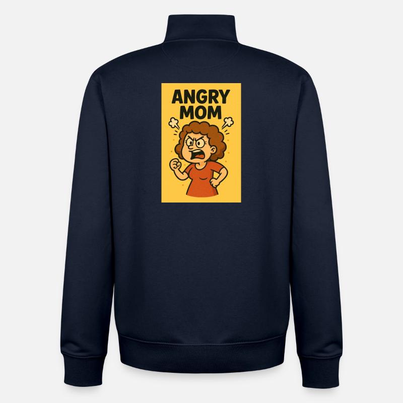 Angry Mom - Unisex Organic Zip Sweatshirt von Stanley/Stella - Navy