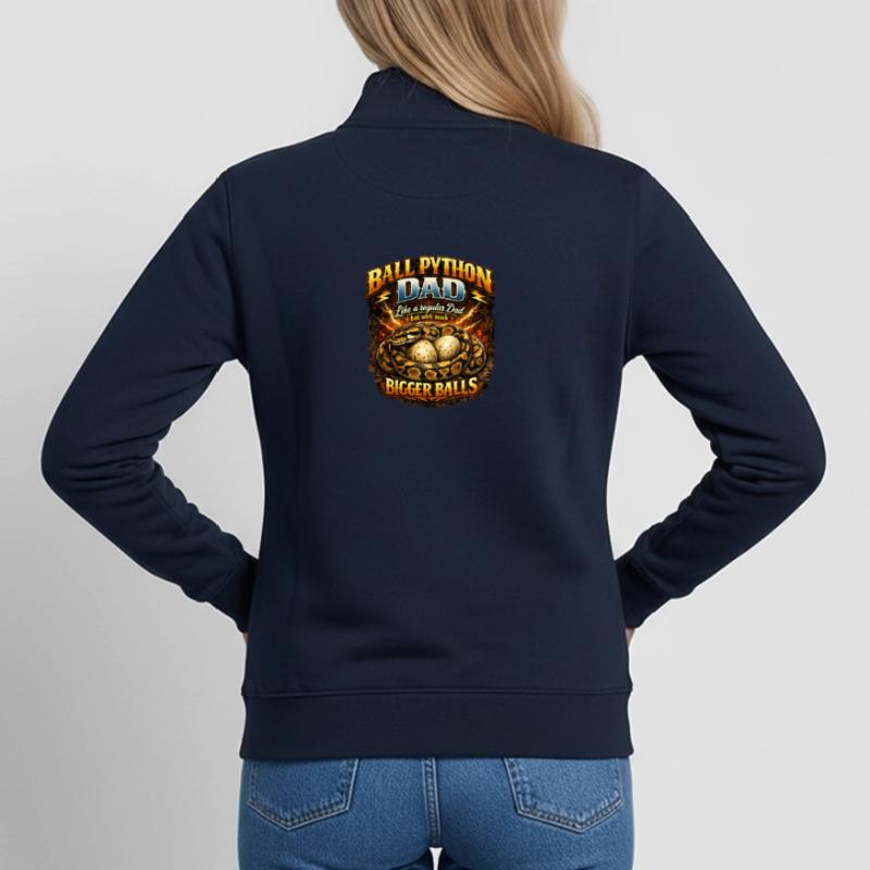 Python roi python Papa Œufs plus gros propriétaire de roi python Sweat zippé unisexe en coton bio Stanley/Stella