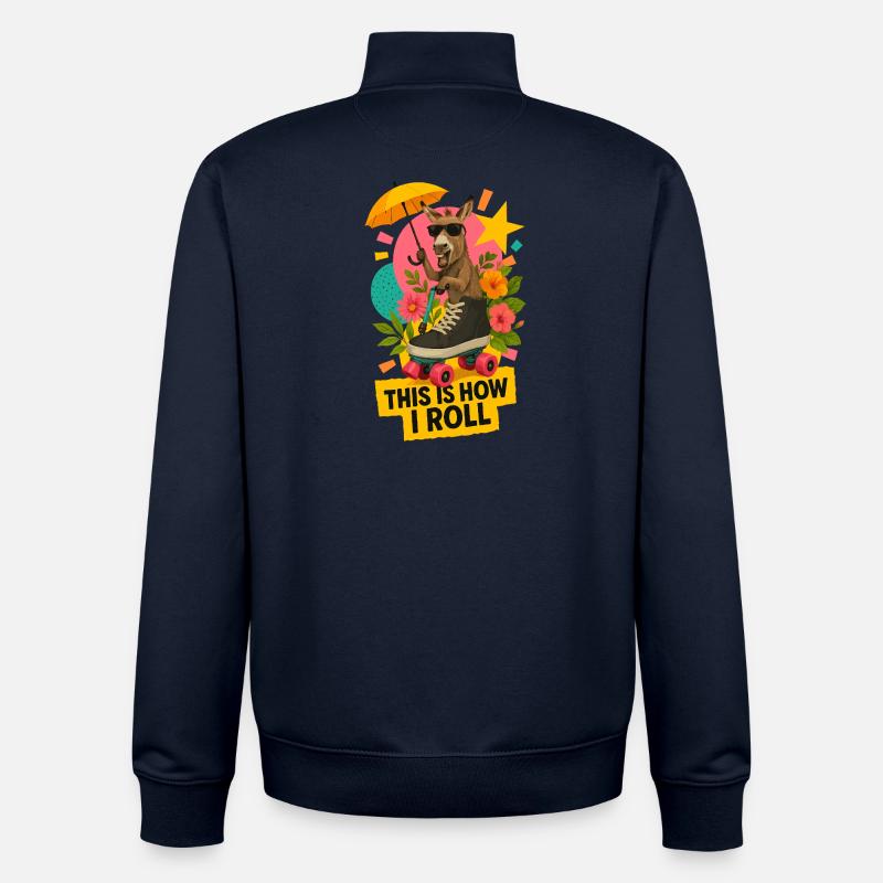 Roll-Esel mit Stil - Unisex Organic Zip Sweatshirt von Stanley/Stella - Navy