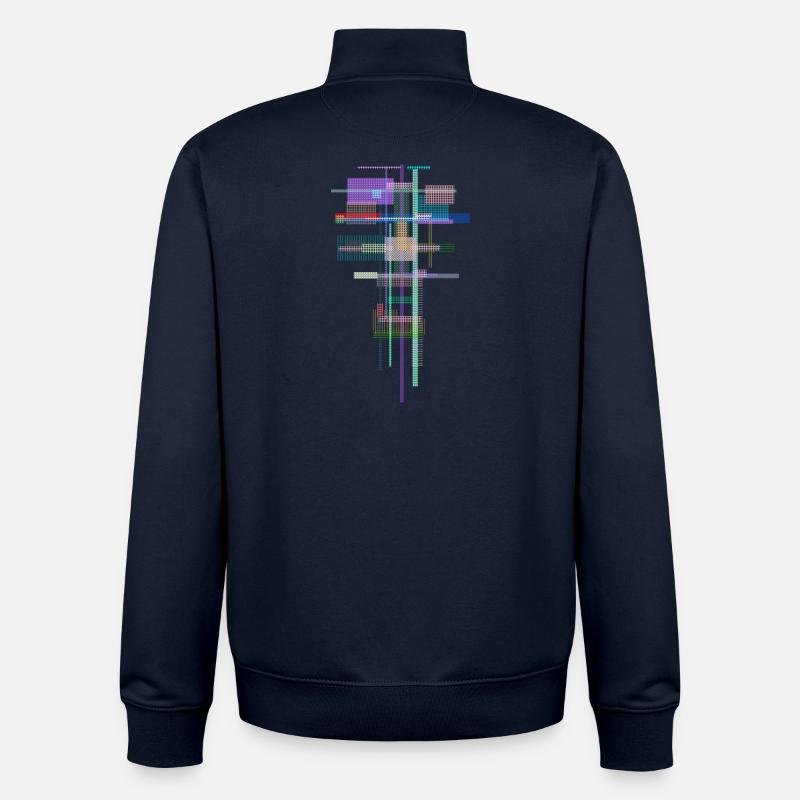 Pattern Abstract - Space Architecture - Unisex Organic Zip Sweatshirt by Stanley/Stella - navy