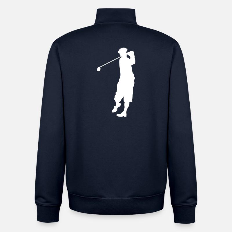 Golf silhouette - Unisex Organic Zip Sweatshirt by Stanley/Stella - navy