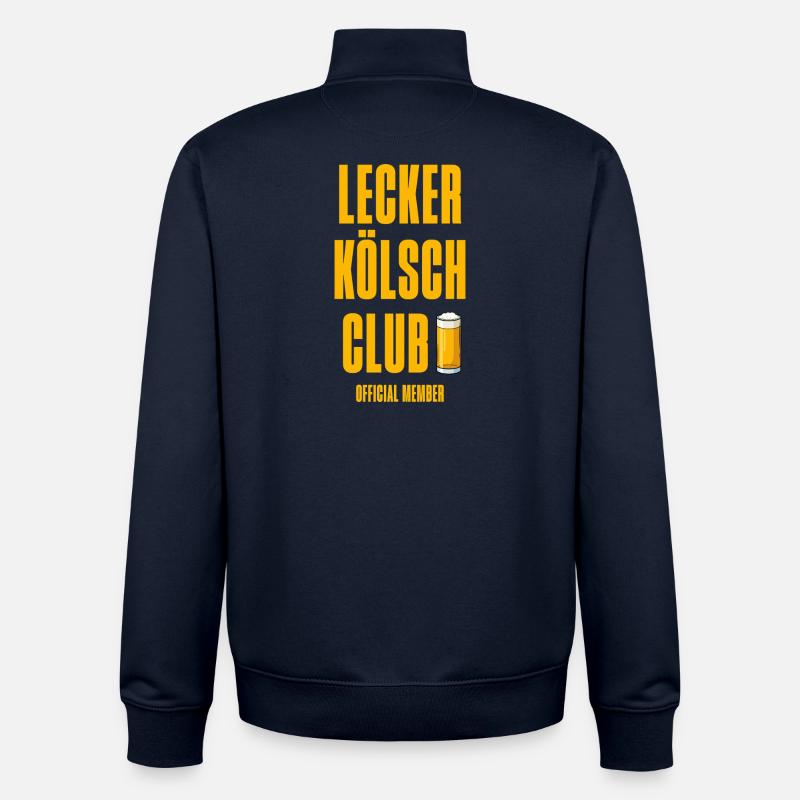 Lecker Kölsch Club Design Membre Officiel - Sweat zippé unisexe en coton bio Stanley/Stella - marine