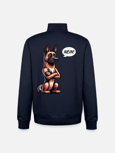 No Malinois Belgian Shepherd Malinoishund - Unisex Organic Zip Sweatshirt by Stanley/Stella - navy
