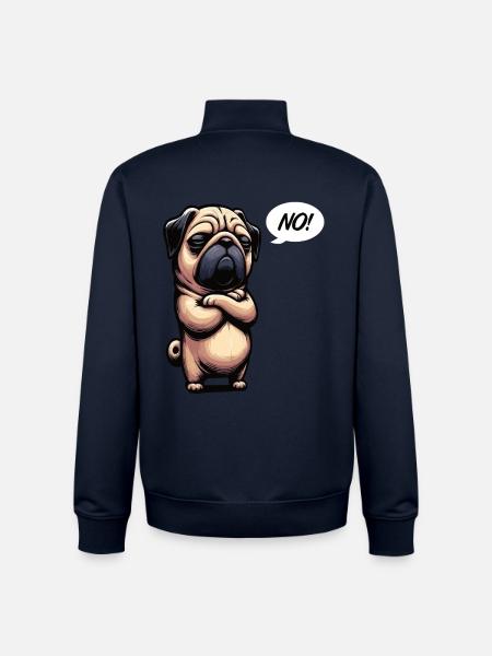 No Mops Möpse Mopsbesitzer Mopsliebhaber Mopshund - Unisex Organic Zip Sweatshirt von Stanley/Stella - Navy