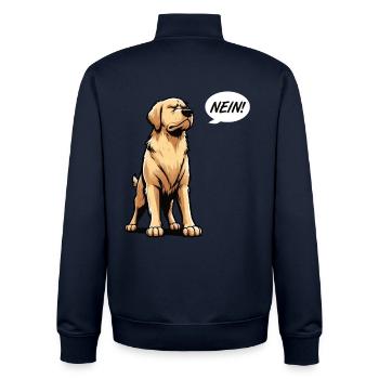 Nein Retriever Goldie Goldiebesitzer Goldiehalter - Unisex Organic Zip Sweatshirt von Stanley/Stella - Navy - Hinten - AI Model Male 185 light (185cm)