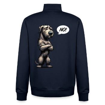 No Irischer Wolfshund Wolfshundbesitzer Wolfshunde - Unisex Organic Zip Sweatshirt von Stanley/Stella - Navy - Hinten - AI Model Male 185 light (185cm)