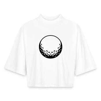 Golfball - einfärbbar - Boxy Frauen Recyceltes 1/2 Sleeved T-Shirt by Stanley/Stella - Weiß - Vorne - AI Model Female 172 dark (172cm)
