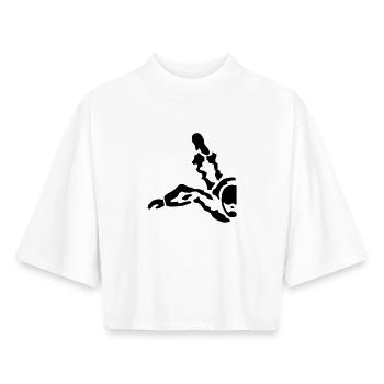 skydive - Boxy Women's Recycled 1/2 Sleeved T-Shirt by Stanley/Stella - white - Front - AI Model Female 172 dark (172cm)