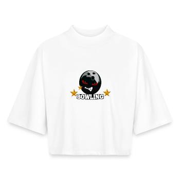 Kegeln - Boxy Frauen Recyceltes 1/2 Sleeved T-Shirt by Stanley/Stella - Weiß - Vorne - AI Model Female 172 dark (172cm)