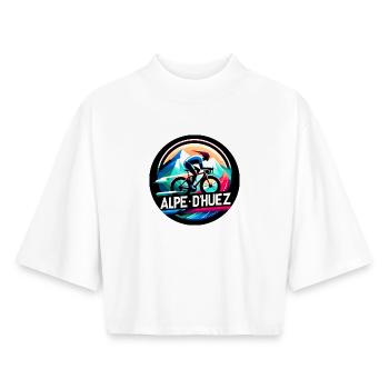 Alpe D'Huez, legendary climb for enthusiasts - Boxy Women's Recycled 1/2 Sleeved T-Shirt by Stanley/Stella - white - Front - AI Model Female 172 dark (172cm)