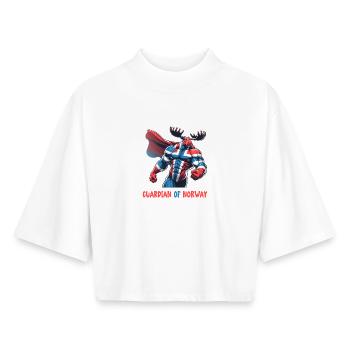 Guardians of Norway Elk - Boxy Women's Recycled 1/2 Sleeved T-Shirt by Stanley/Stella - white - Front - AI Model Female 172 dark (172cm)