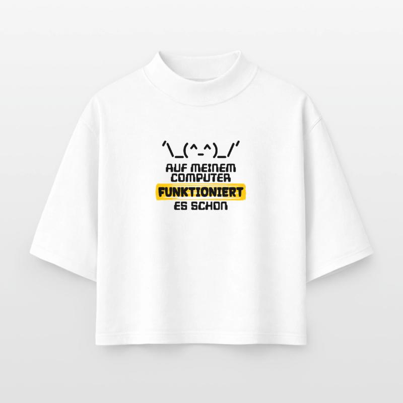 Programmeur de script de code de déclaration du développeur T-shirt femme coupe boxy recyclé manches mi-longues Stanley/Stella