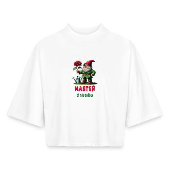 Meister des Gartens / Gartenzwerk - Boxy Frauen Recyceltes 1/2 Sleeved T-Shirt by Stanley/Stella - Weiß - Vorne - AI Model Female 172 dark (172cm)