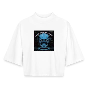 Kybernetisches Skelett der Reflexion - Boxy Frauen Recyceltes 1/2 Sleeved T-Shirt by Stanley/Stella - Weiß - Vorne - AI Model Female 172 dark (172cm)