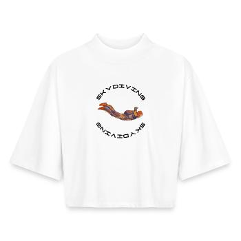 Skydiver - Boxy Women's Recycled 1/2 Sleeved T-Shirt by Stanley/Stella - white - Front - AI Model Female 172 dark (172cm)