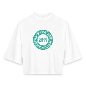 Handcart 2019 - Boxy Women's Recycled 1/2 Sleeved T-Shirt by Stanley/Stella - white - Front - AI Model Female 172 dark (172cm)