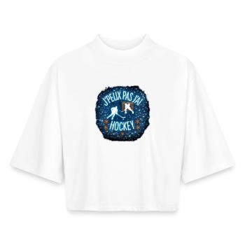 Ich kann nicht, ich kann Hockey haben - Boxy Frauen Recyceltes 1/2 Sleeved T-Shirt by Stanley/Stella - Weiß - Vorne - AI Model Female 172 dark (172cm)