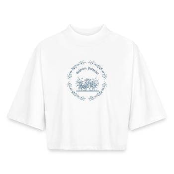 Balcony Botanist - Boxy Women's Recycled 1/2 Sleeved T-Shirt by Stanley/Stella - white - Front - AI Model Female 172 dark (172cm)