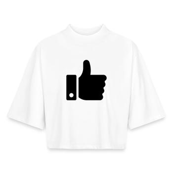 Like Hand, Ok Symbol - Boxy Frauen Recyceltes 1/2 Sleeved T-Shirt by Stanley/Stella - Weiß - Vorne - AI Model Female 172 dark (172cm)
