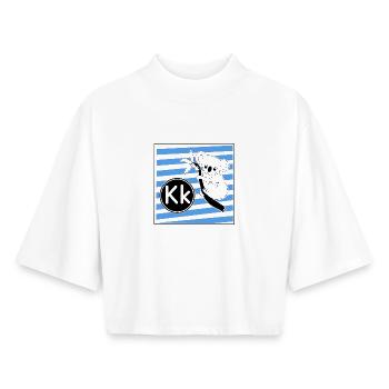K for Koala - Boxy Women's Recycled 1/2 Sleeved T-Shirt by Stanley/Stella - white - Front - AI Model Female 172 dark (172cm)