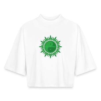 Keep Growing - Boxy Frauen Recyceltes 1/2 Sleeved T-Shirt by Stanley/Stella - Weiß - Vorne - AI Model Female 172 dark (172cm)
