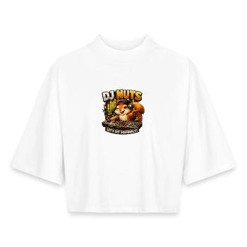 Eichhörnchen DJ Nuts süßes Squirrel lustig - Boxy Frauen Recyceltes 1/2 Sleeved T-Shirt by Stanley/Stella - Weiß - Vorne - AI Model Female 172 dark (172cm)