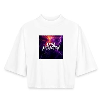 Electric Storm Fury - Boxy Women's Recycled 1/2 Sleeved T-Shirt by Stanley/Stella - white - Front - AI Model Female 172 dark (172cm)