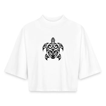 Meeresschildkröte - Boxy Frauen Recyceltes 1/2 Sleeved T-Shirt by Stanley/Stella - Weiß - Vorne - AI Model Female 172 dark (172cm)