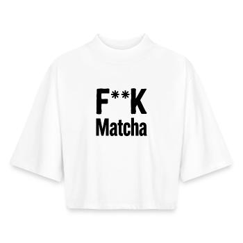 Attitude de matcha de - T-shirt femme coupe boxy recyclé manches mi-longues Stanley/Stella - blanc - Devant - AI Model Female 172 dark (172cm)