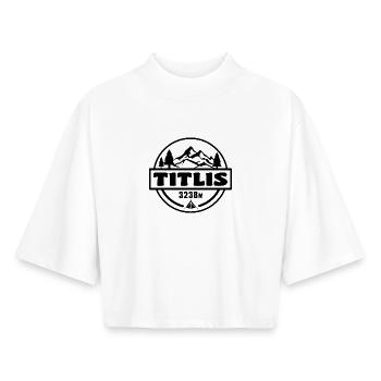 Titlis - T-shirt femme coupe boxy recyclé manches mi-longues Stanley/Stella - blanc - Devant - AI Model Female 172 dark (172cm)