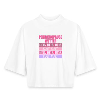 Wechseljahre Perimenopause Hitze - Boxy Frauen Recyceltes 1/2 Sleeved T-Shirt by Stanley/Stella - Weiß - Vorne - AI Model Female 172 dark (172cm)