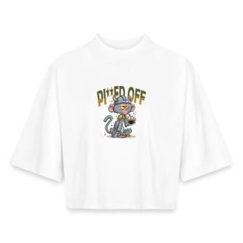 Monkey_1 - Boxy Frauen Recyceltes 1/2 Sleeved T-Shirt by Stanley/Stella - Weiß - Vorne - AI Model Female 172 dark (172cm)