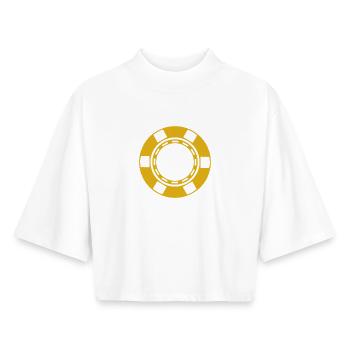 Casino coin - Boxy Women's Recycled 1/2 Sleeved T-Shirt by Stanley/Stella - white - Front - AI Model Female 172 dark (172cm)