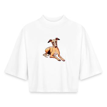 Whippet - Boxy Women's Recycled 1/2 Sleeved T-Shirt by Stanley/Stella - white - Front - AI Model Female 172 dark (172cm)