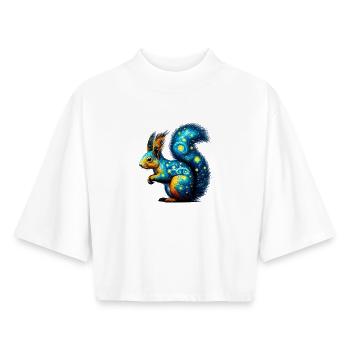 Eichhörnchen - Boxy Frauen Recyceltes 1/2 Sleeved T-Shirt by Stanley/Stella - Weiß - Vorne - AI Model Female 172 dark (172cm)