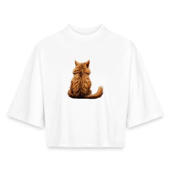 Pixie Bob - Boxy Frauen Recyceltes 1/2 Sleeved T-Shirt by Stanley/Stella - Weiß - Vorne - AI Model Female 172 dark (172cm)