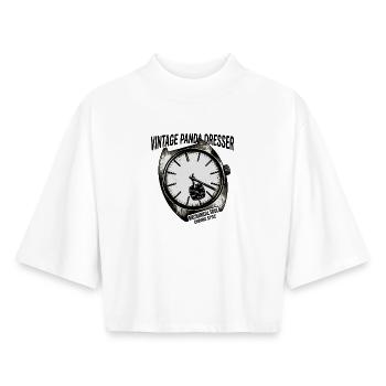 Vintage Chrono Watch Graphic - Boxy Women's Recycled 1/2 Sleeved T-Shirt by Stanley/Stella - white - Front - AI Model Female 172 dark (172cm)